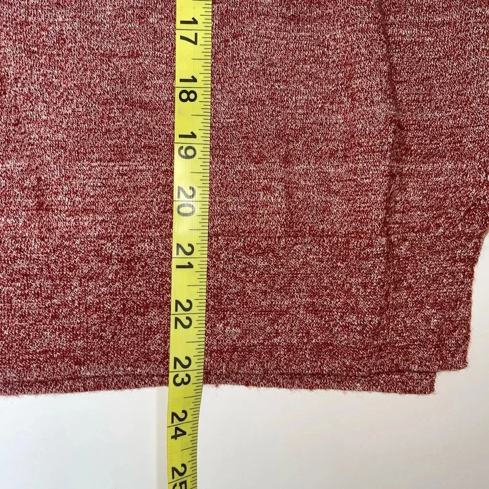 J. Crew Rust Orange Heathered Wool & Linen Blend V-neck Sweater Xsmall Women’s